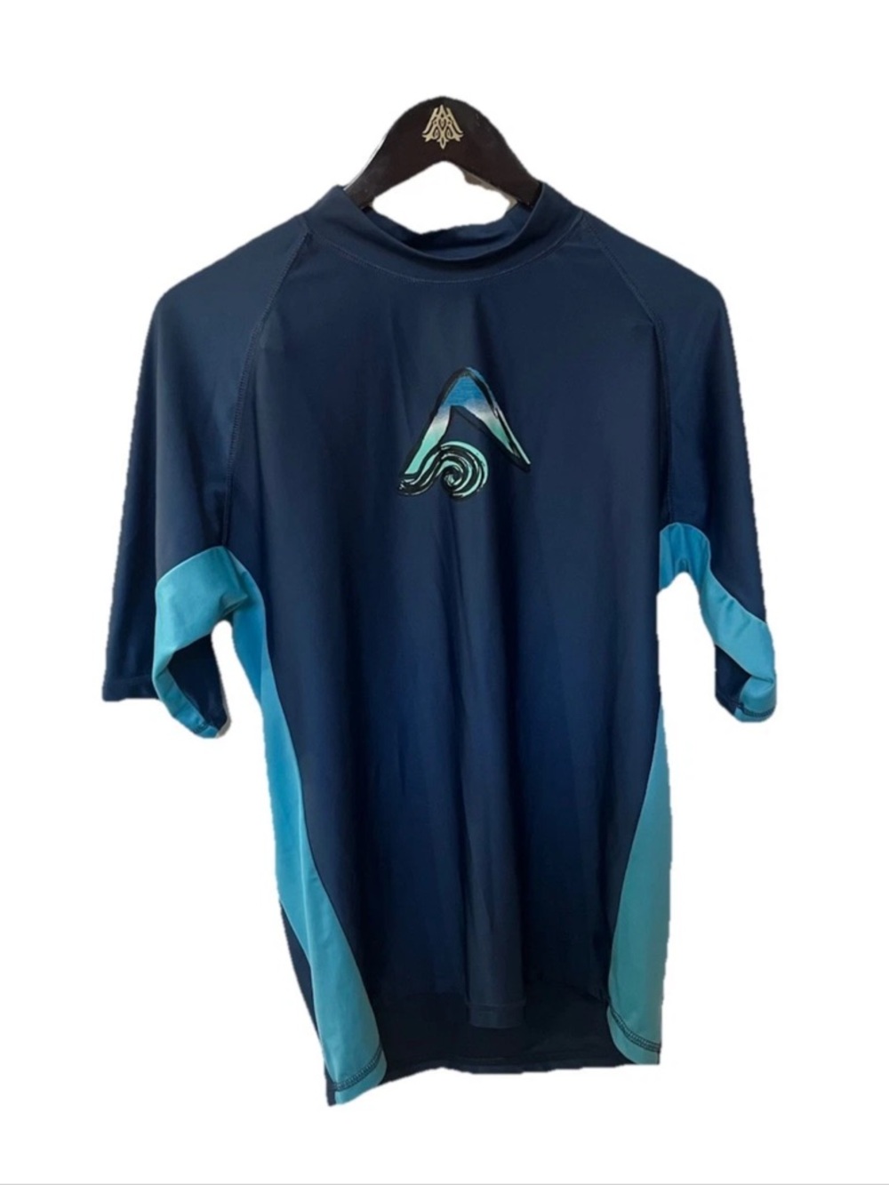 Kanu Surf Men’s Mercury Rashguard Swim Shirt - Large - Blue